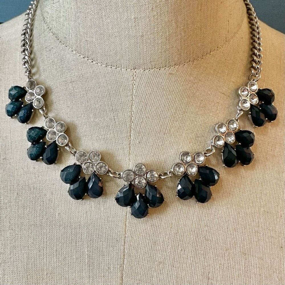 Charming  Charlie Blue rhinestone  statement necklace